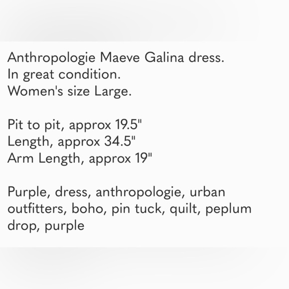 ANTHROPOLOGIE Maeve Galina dress purple sangría - Picture 3 of 7